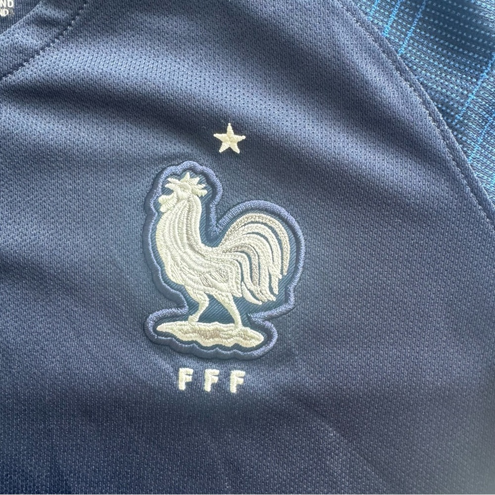 NIKE WOMEN'S FRANCE SOCCER  tee shirt jersey  navy blue size S - Picture 9 of 17